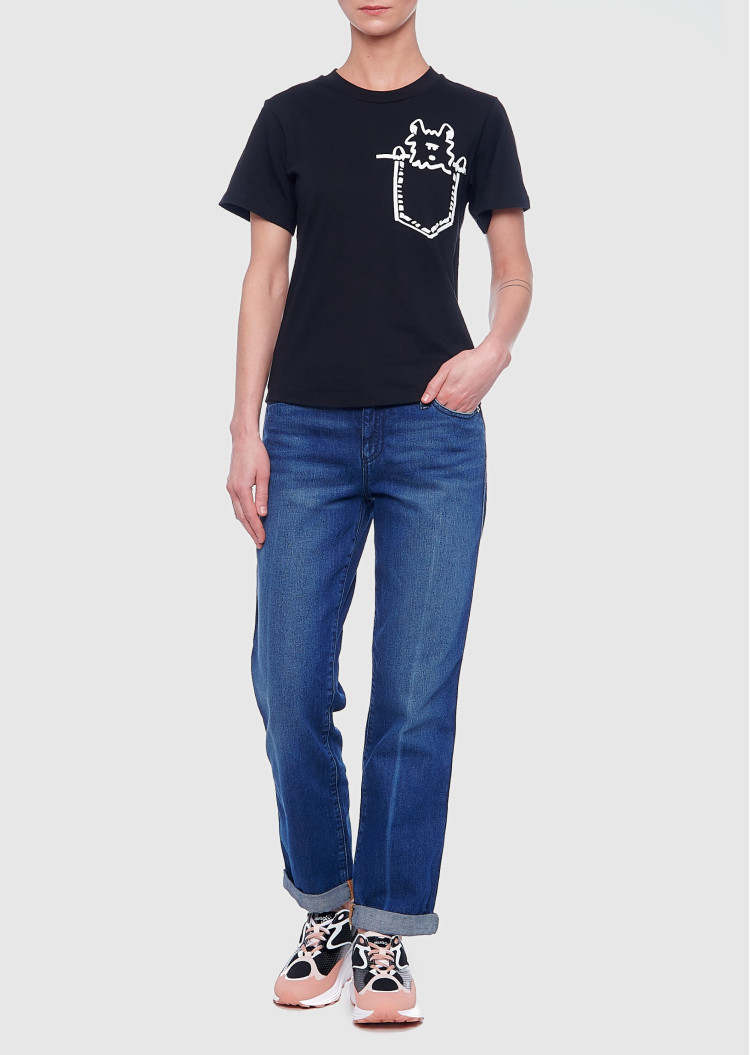 Джинсы Relaxed Relaxed fit Низкая для женщин (469038), цвет Синий - №3