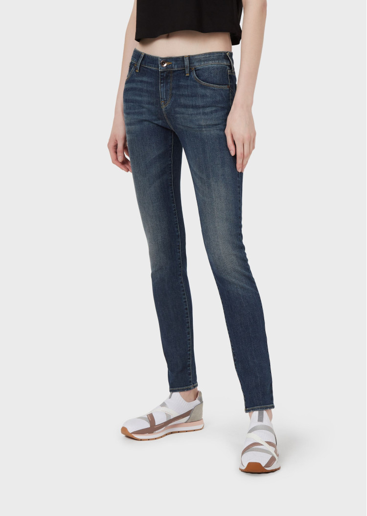 Джинсы Extra slim Extra-slim fit Низкая для женщин (469039), цвет Синий - №2