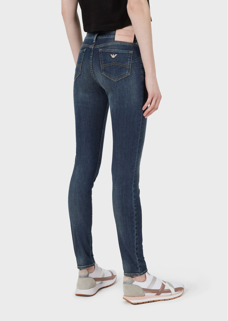 Джинсы Extra slim Extra-slim fit Низкая для женщин (469039), цвет Синий - №4