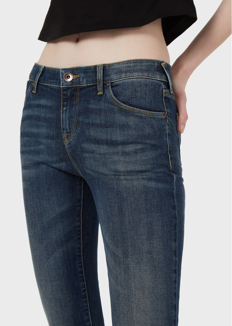 Джинсы Extra slim Extra-slim fit Низкая для женщин (469039), цвет Синий - №5