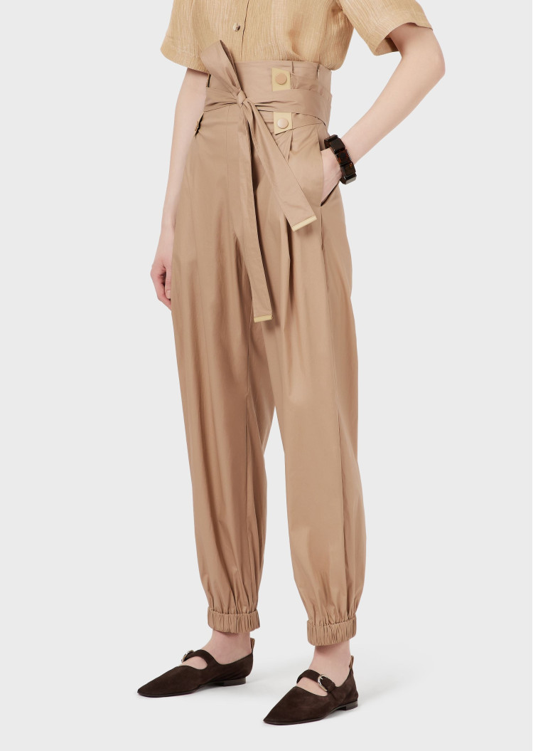 Брюки fashion Relaxed fit Висока для жінок (469041), колір Бежевий - №2