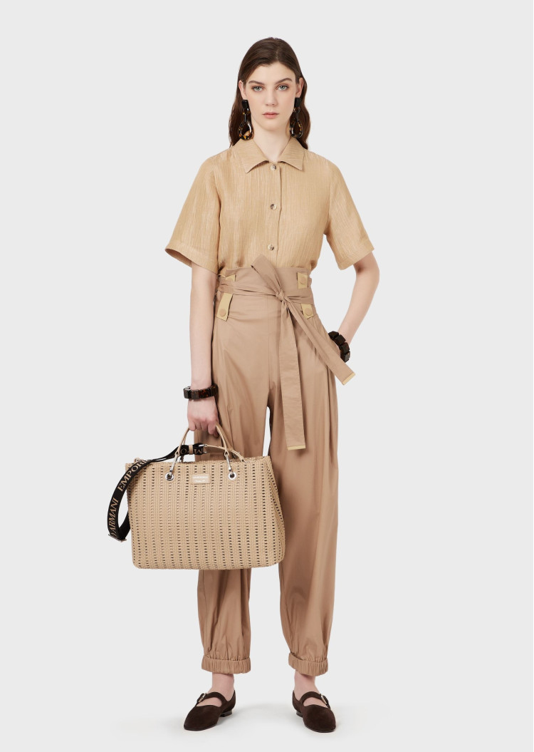 Брюки fashion Relaxed fit Висока для жінок (469041), колір Бежевий - №3
