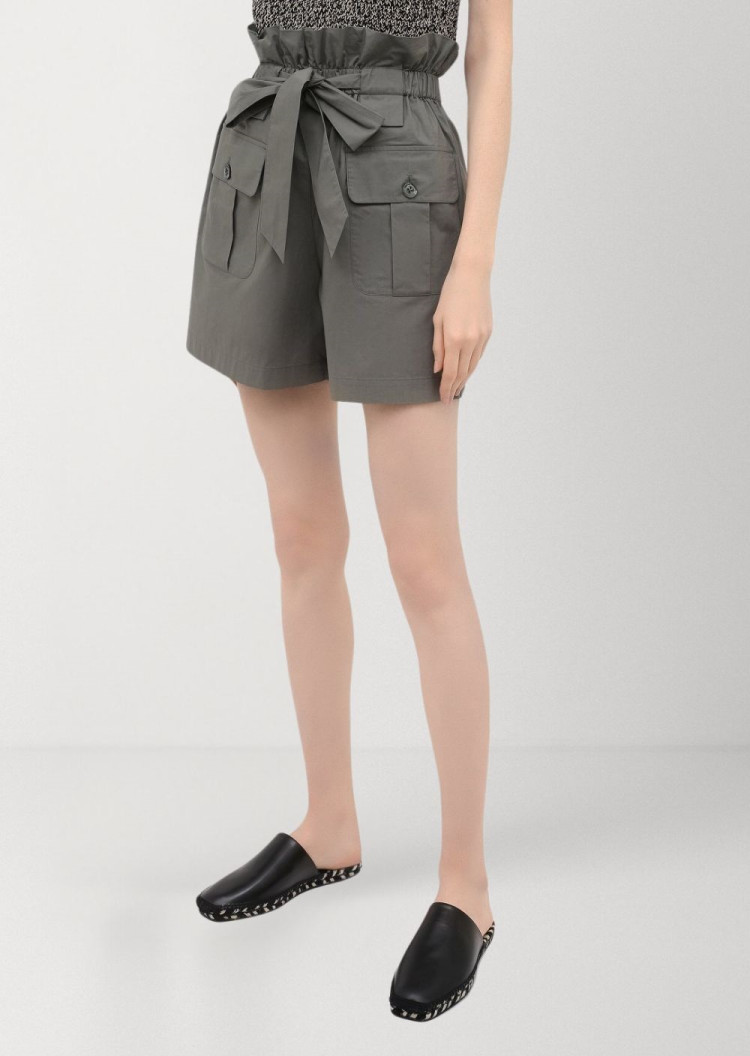 Шорти Slim fit Висока для жінок (469043), колір Зелений - №2