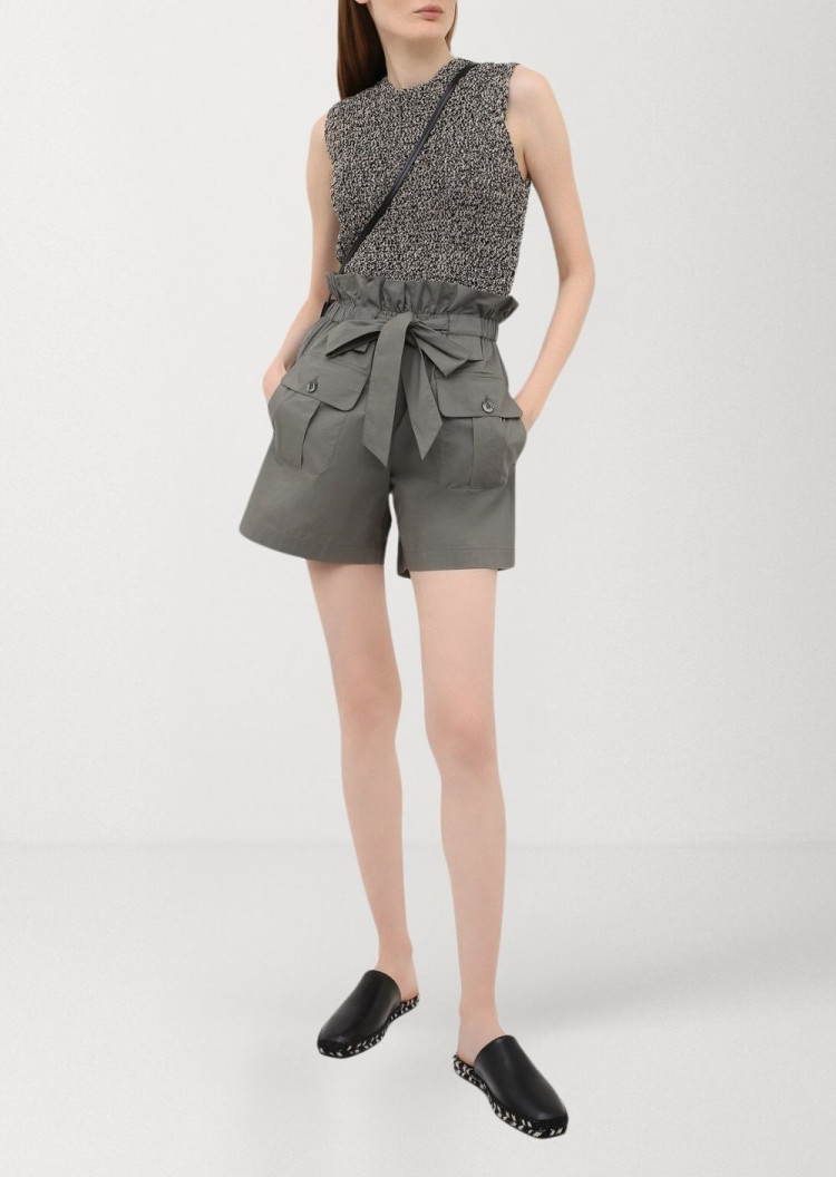 Шорти Slim fit Висока для жінок (469043), колір Зелений - №3