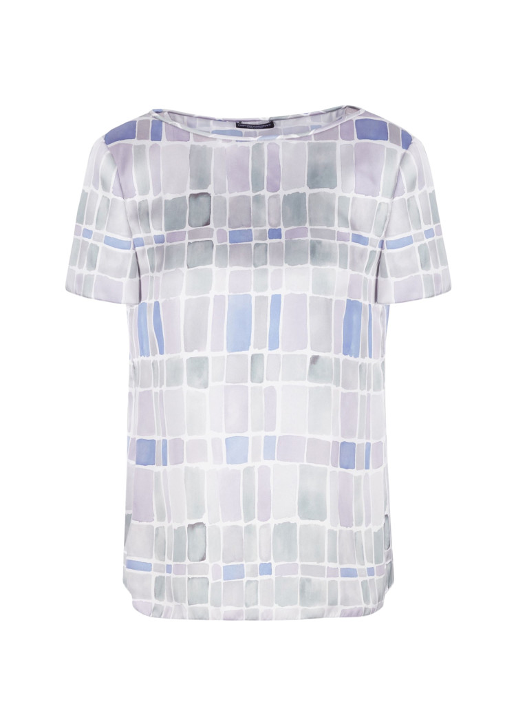Блуза с коротким рукавом Slim fit для женщин (469048), цвет Сиреневый - №1