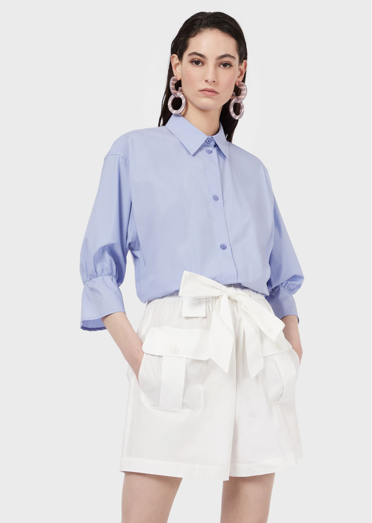 Рубашка с 3/4 рукавом Slim fit для женщин (469060), цвет Сиреневый - №2