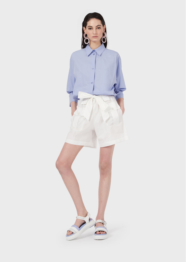 Рубашка с 3/4 рукавом Slim fit для женщин (469060), цвет Сиреневый - №3
