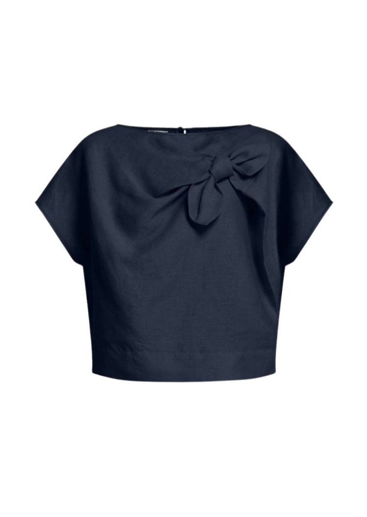 Блуза с коротким рукавом Slim fit для женщин (469068), цвет Синий - №1