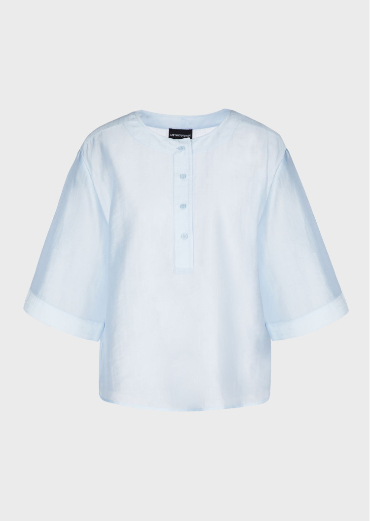 Блуза з рукавом 3/4 Relaxed fit для жінок (469088), колір Синій - №1