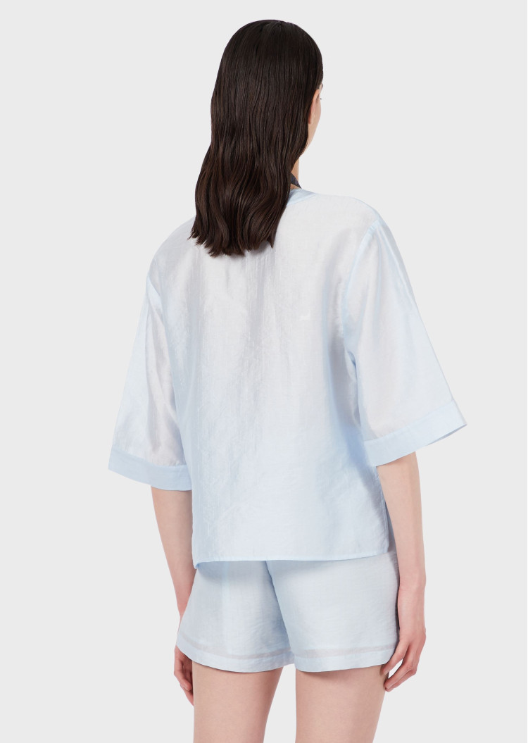 Блуза з рукавом 3/4 Relaxed fit для жінок (469088), колір Синій - №3