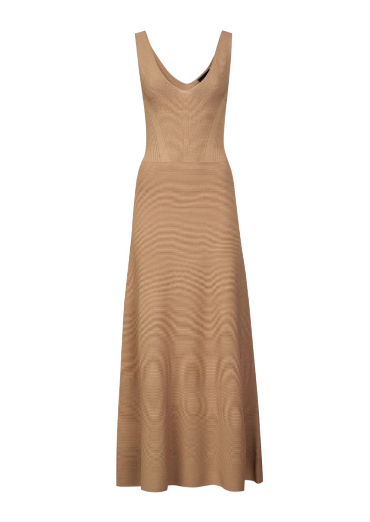Сукні максі Extra-slim fit для жінок (469090), колір Бежевий - №1