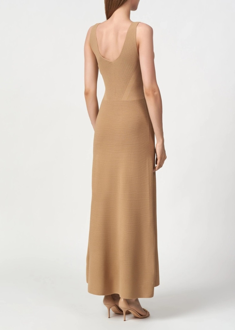 Сукні максі Extra-slim fit для жінок (469090), колір Бежевий - №3