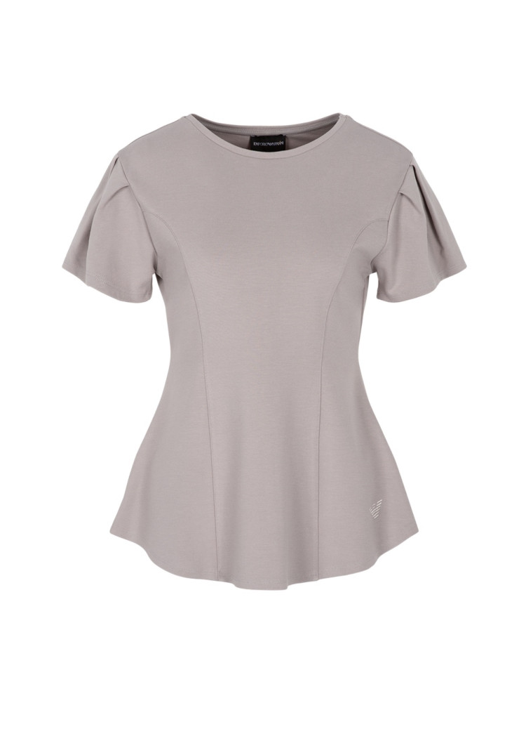 Блуза з коротким рукавом Extra-slim fit для жінок (469091), колір Сірий - №1