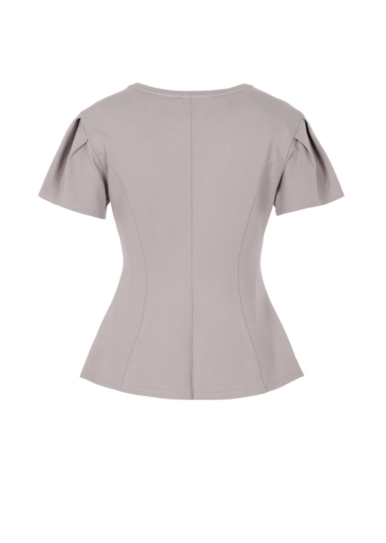 Блуза з коротким рукавом Extra-slim fit для жінок (469091), колір Сірий - №2