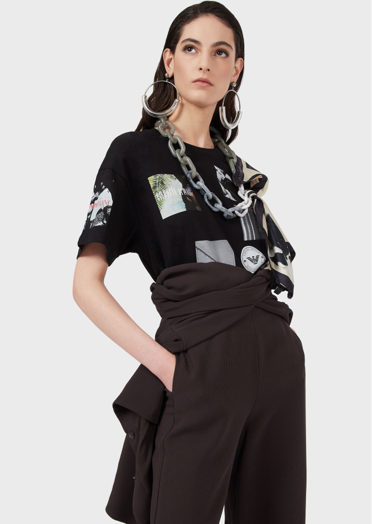 Футболка Relaxed fit для жінок (469099), колір Чорний - №5