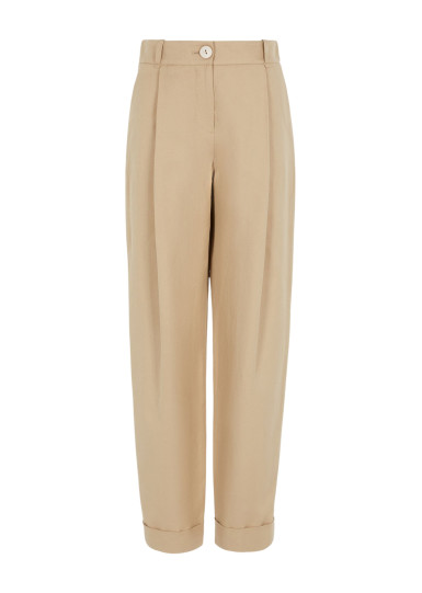 Брюки костюмные Relaxed Fit: свободный крой для максимального комфорта. Высокая
