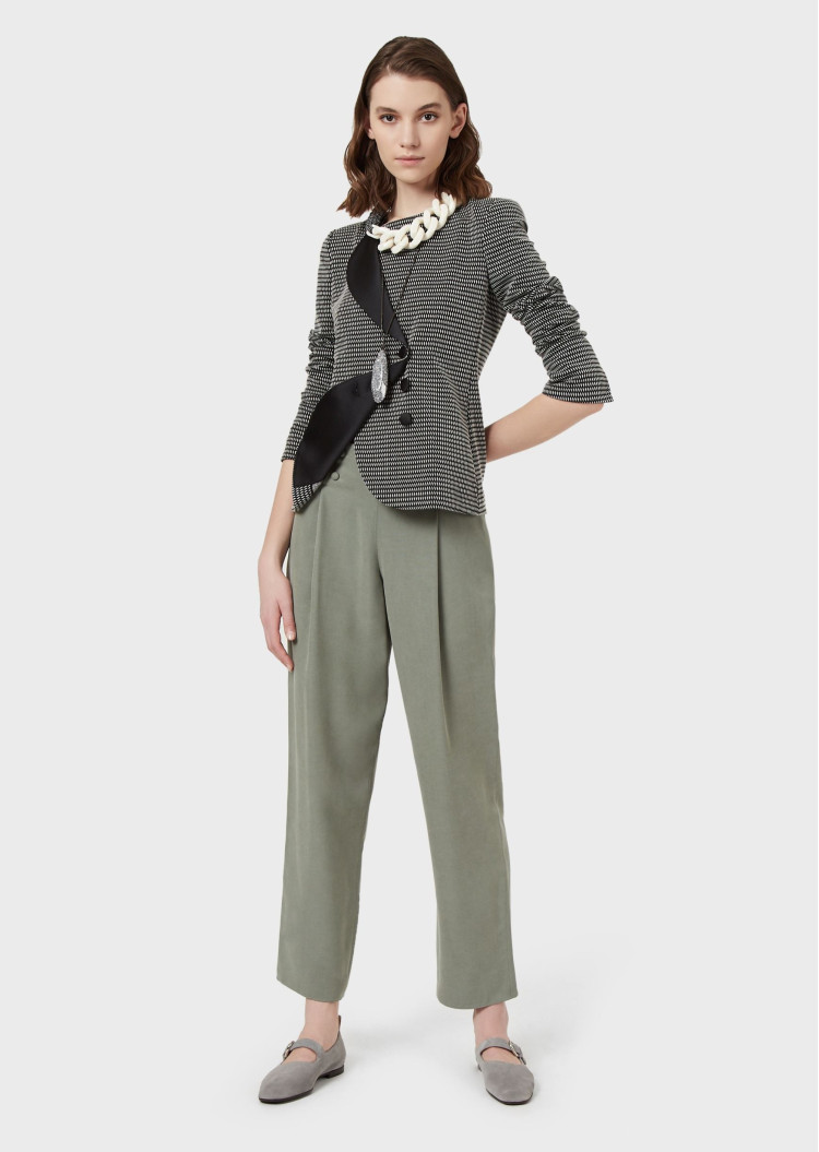 Брюки fashion Relaxed fit Висока для жінок (469114), колір Зелений - №2