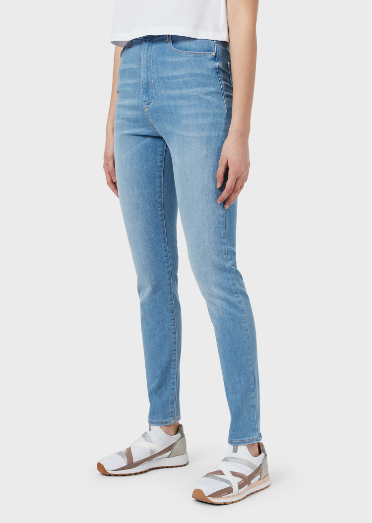 Джинсы Extra slim Extra-slim fit Высокая для женщин (469123), цвет Синий - №2