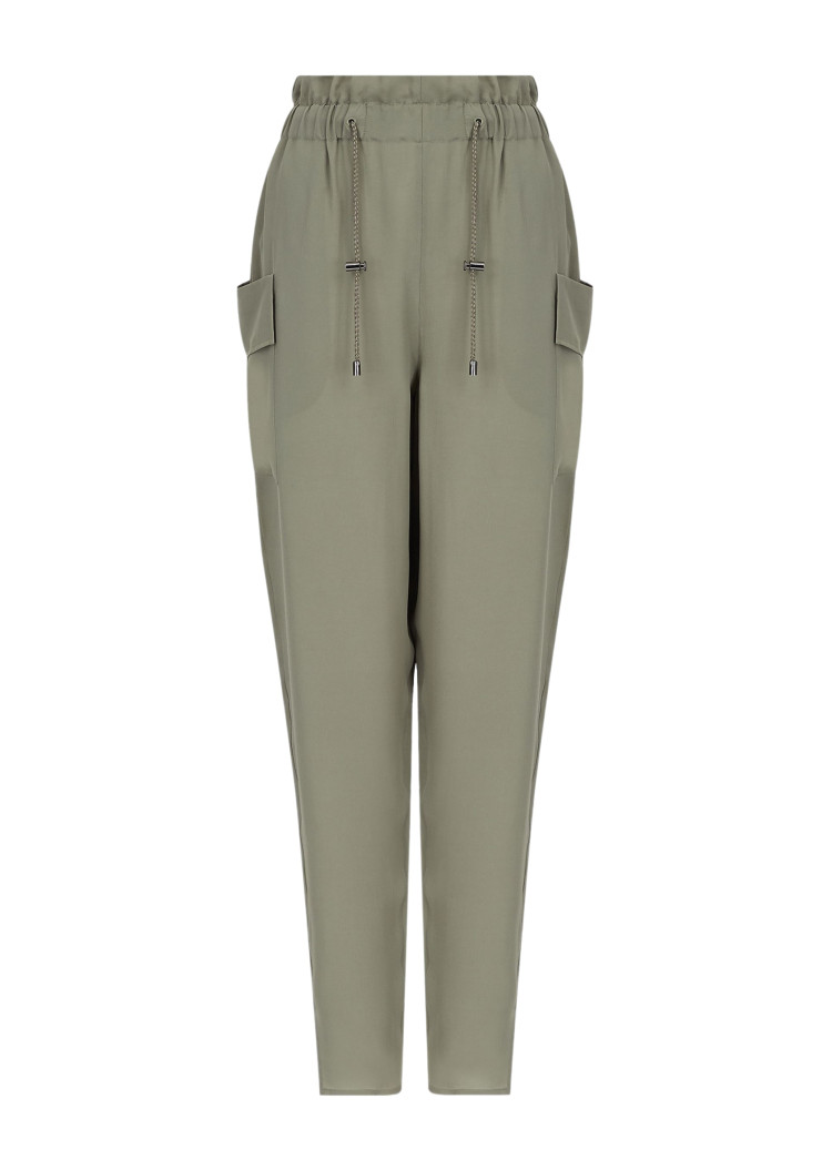 Брюки fashion Relaxed fit Висока для жінок (469124), колір Зелений - №1