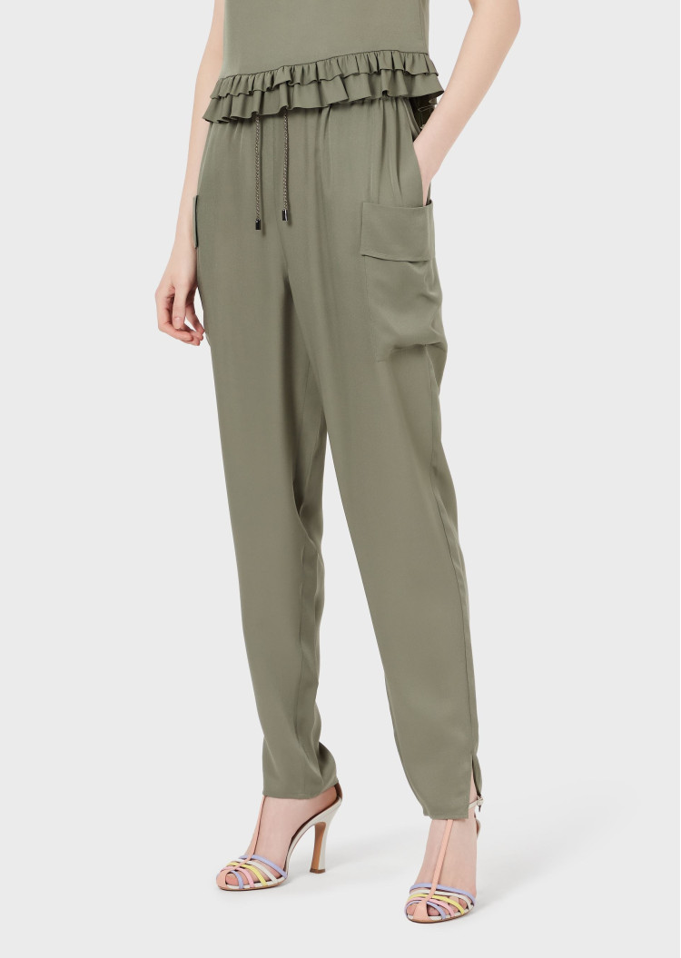 Брюки fashion Relaxed fit Висока для жінок (469124), колір Зелений - №3