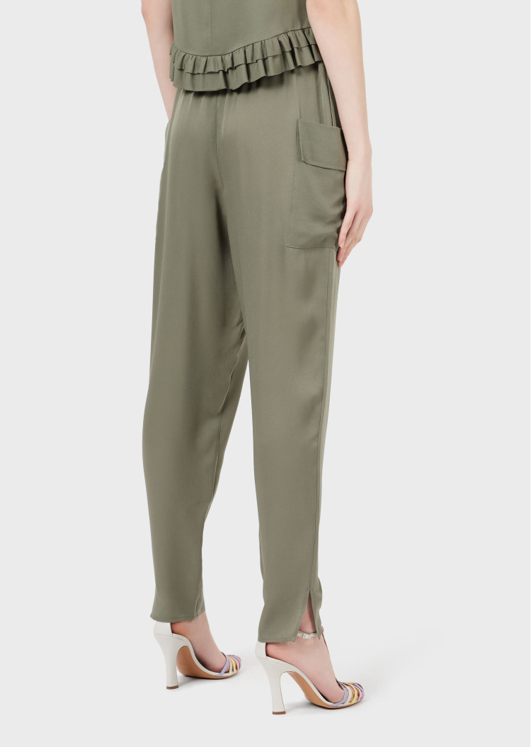 Брюки fashion Relaxed fit Висока для жінок (469124), колір Зелений - №4
