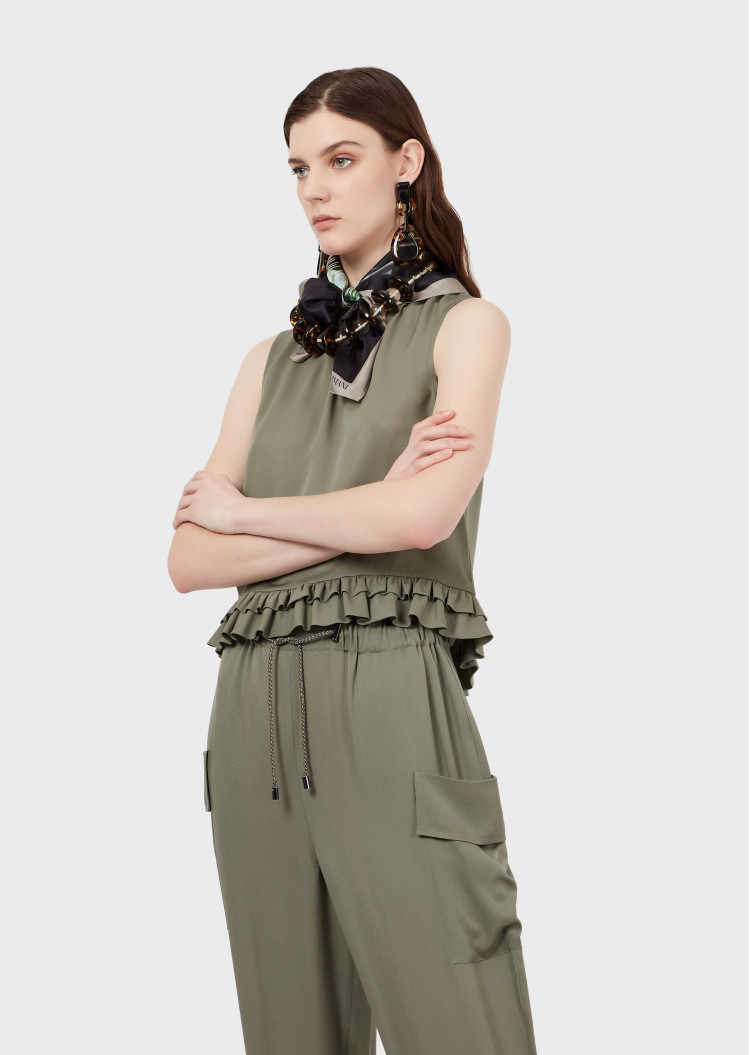 Брюки fashion Relaxed fit Висока для жінок (469124), колір Зелений - №5