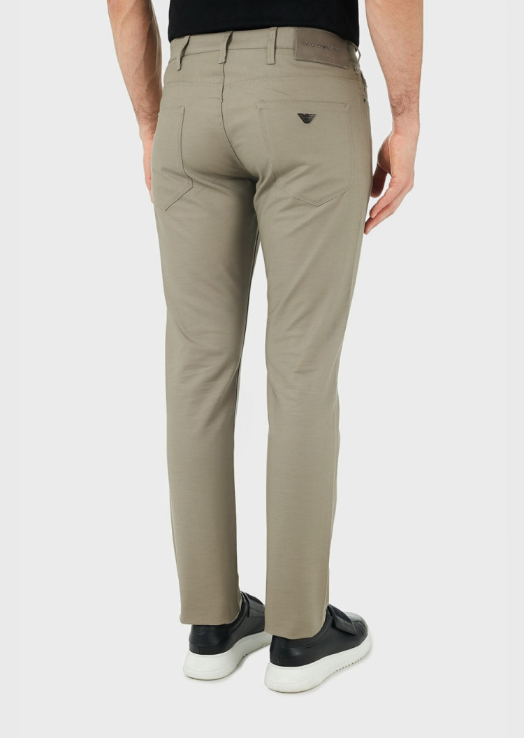 Брюки 5 карманов Slim Slim fit Низкая для мужчин (469132), цвет Бежевый - №3