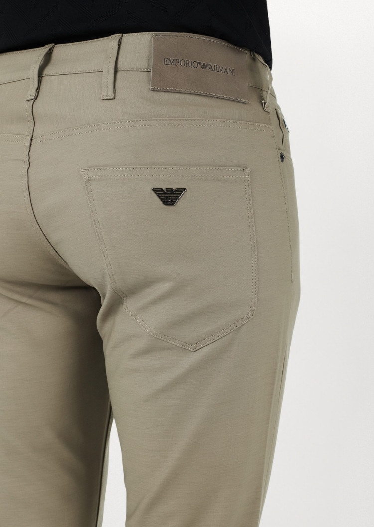 Брюки 5 карманов Slim Slim fit Низкая для мужчин (469132), цвет Бежевый - №4