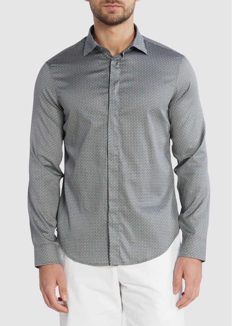 Сорочка повсякденна Regular fit для чоловіків (469151), колір Сірий - №1
