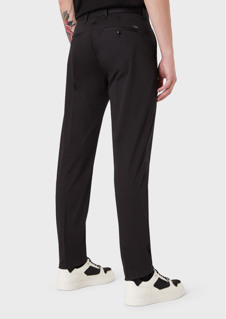 Брюки повседневные Slim fit Средняя для мужчин (469166), цвет Черный - №4