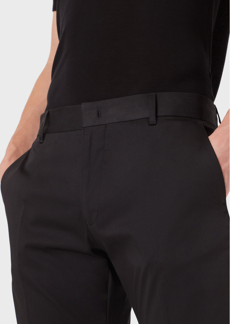 Брюки повседневные Slim fit Средняя для мужчин (469166), цвет Черный - №5