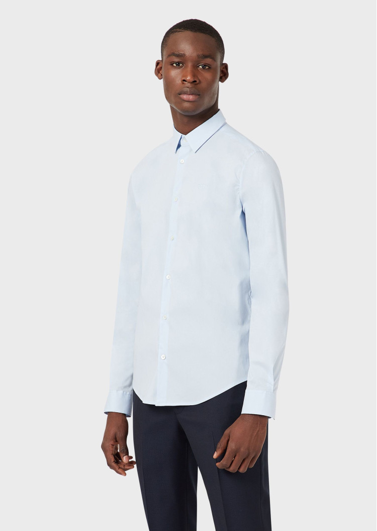 сорочка ділова Slim Fit для чоловіків (469176), колір Синій - №2