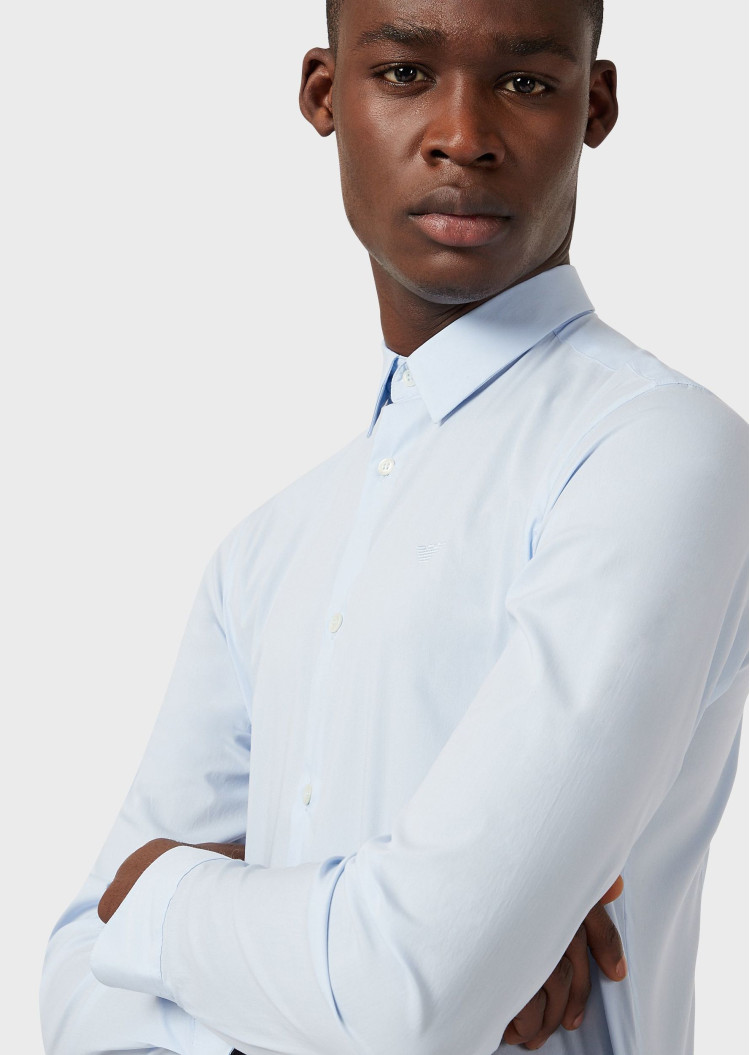 сорочка ділова Slim Fit для чоловіків (469176), колір Синій - №5