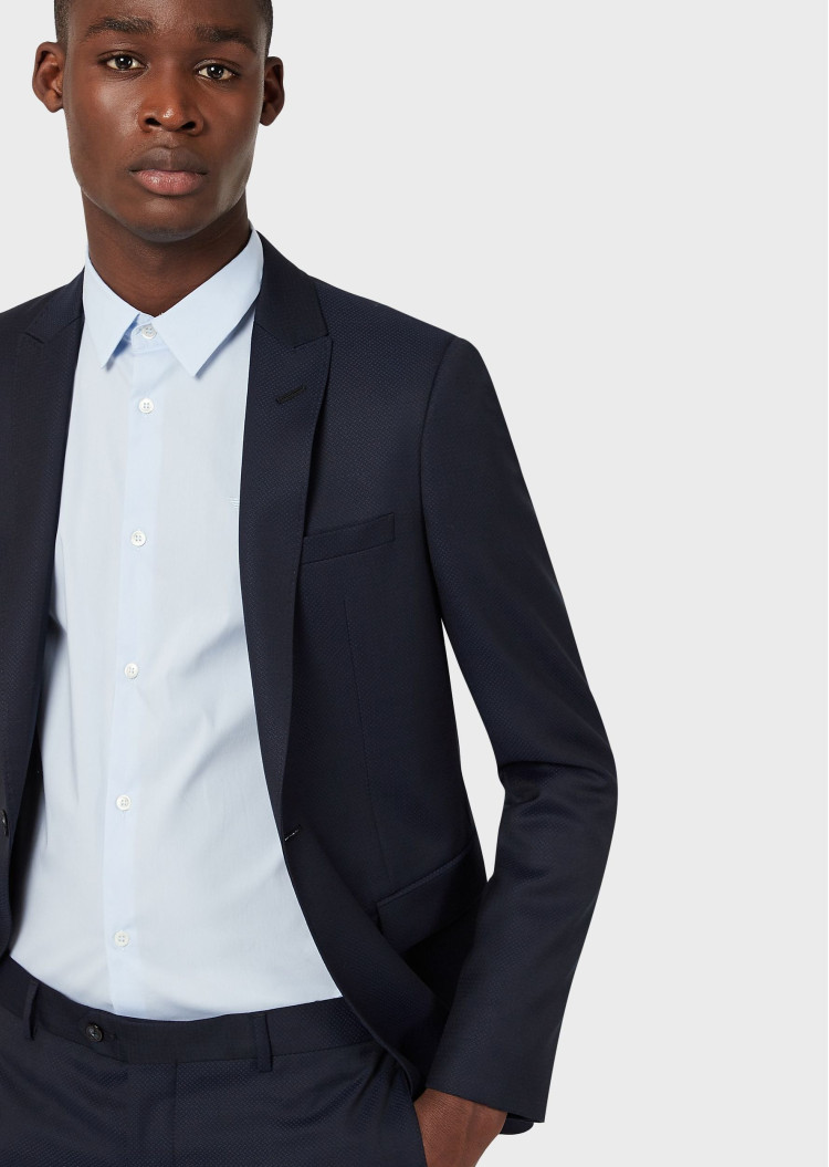 сорочка ділова Slim Fit для чоловіків (469176), колір Синій - №6