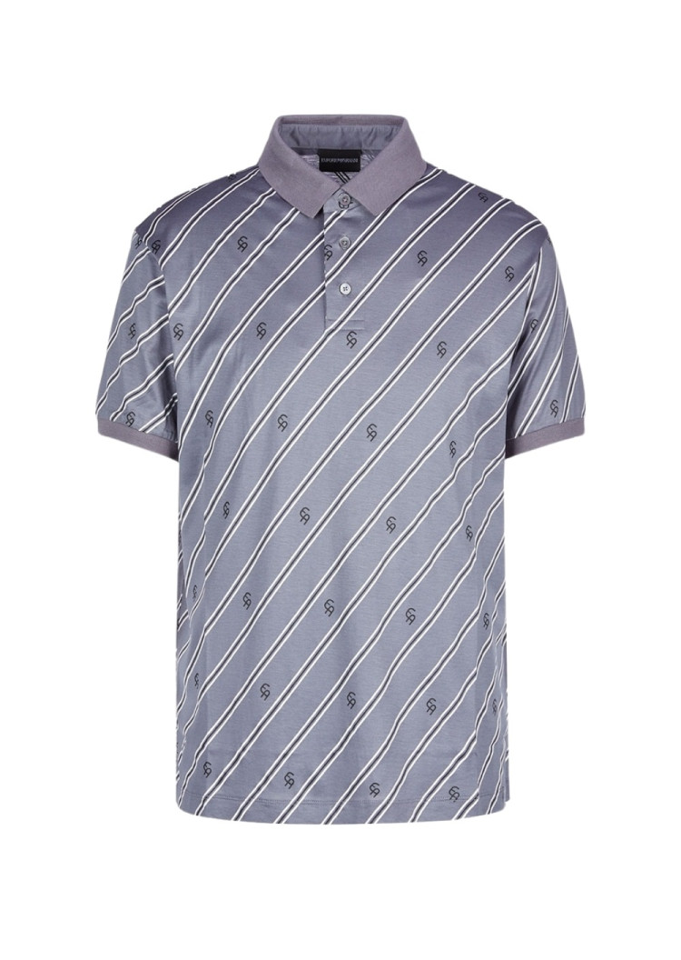 Поло Slim fit для мужчин (469179), цвет Серый - №1