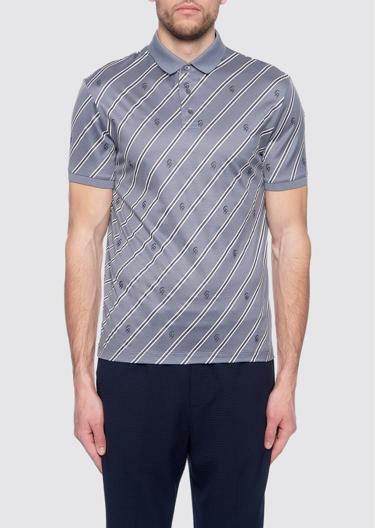 Поло Slim fit для мужчин (469179), цвет Серый - №2
