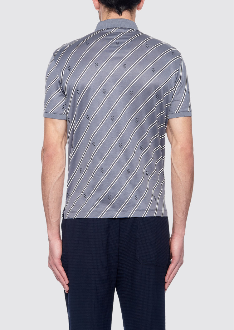 Поло Slim fit для мужчин (469179), цвет Серый - №4
