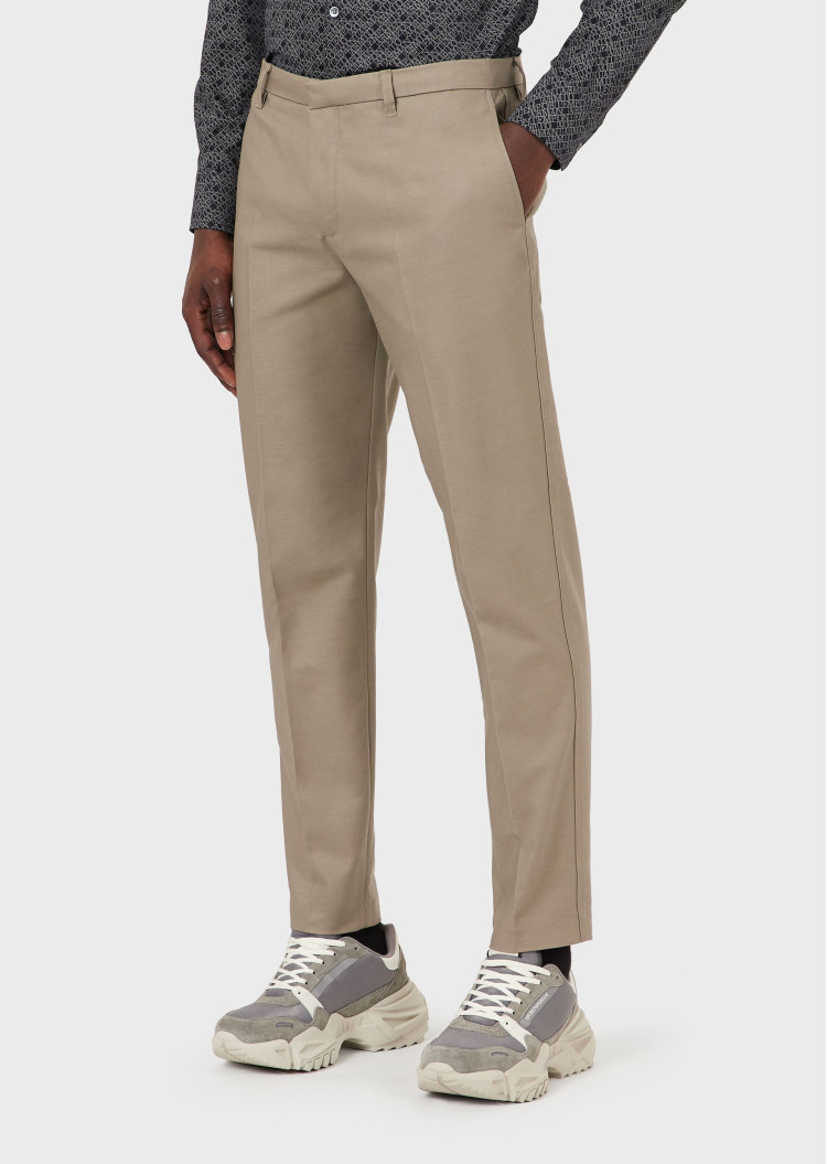 Брюки класичні Slim fit Середня для чоловіків (469196), колір Бежевий - №2
