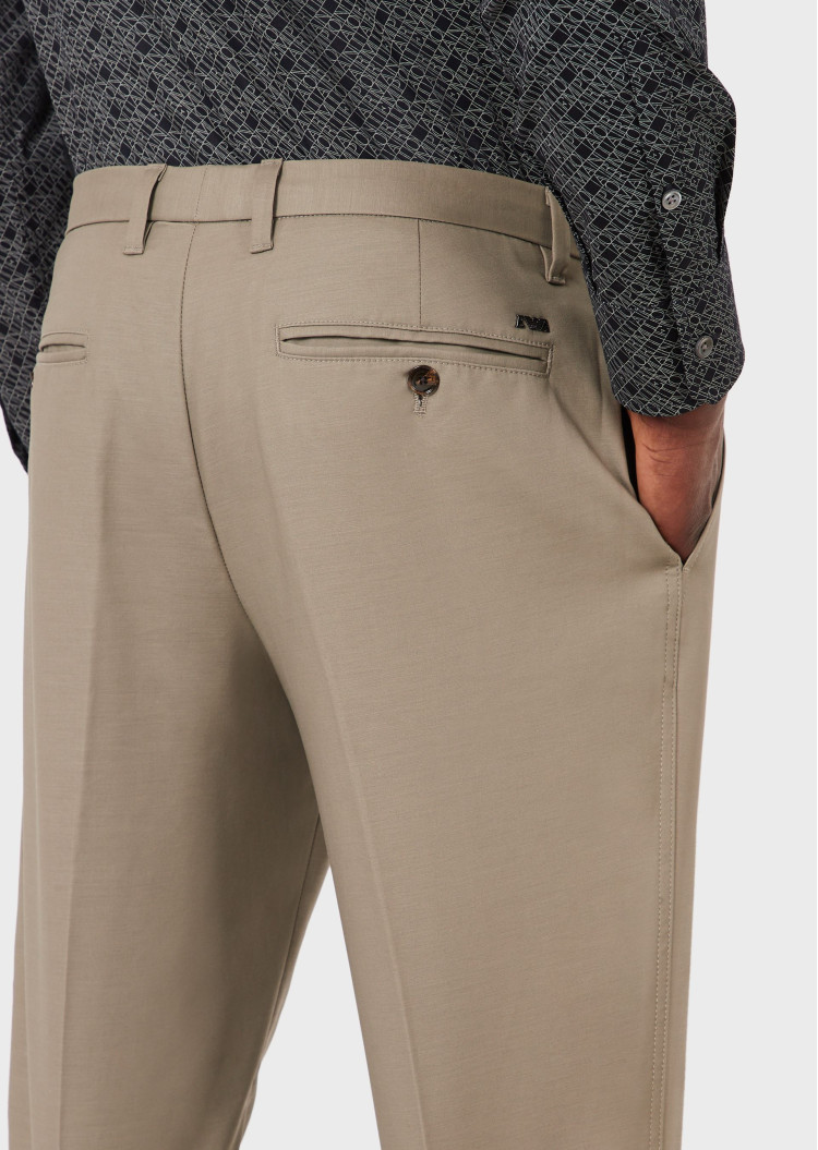 Брюки класичні Slim fit Середня для чоловіків (469196), колір Бежевий - №6