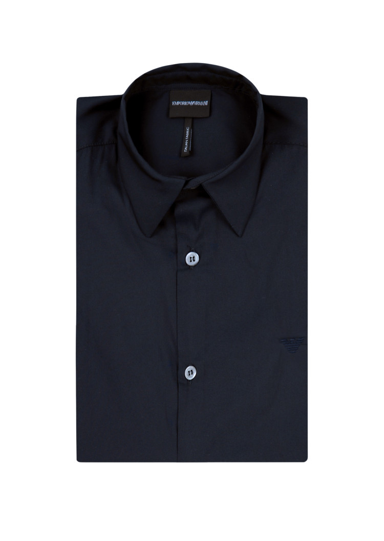 Сорочка повсякденна з коротким рукавом Extra-slim fit для чоловіків (469199), колір Синій - №8