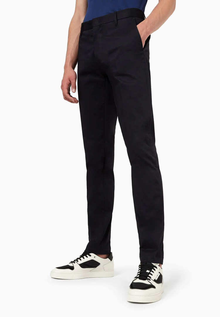 Брюки повседневные Slim fit Средняя для мужчин (469202), цвет Синий - №2