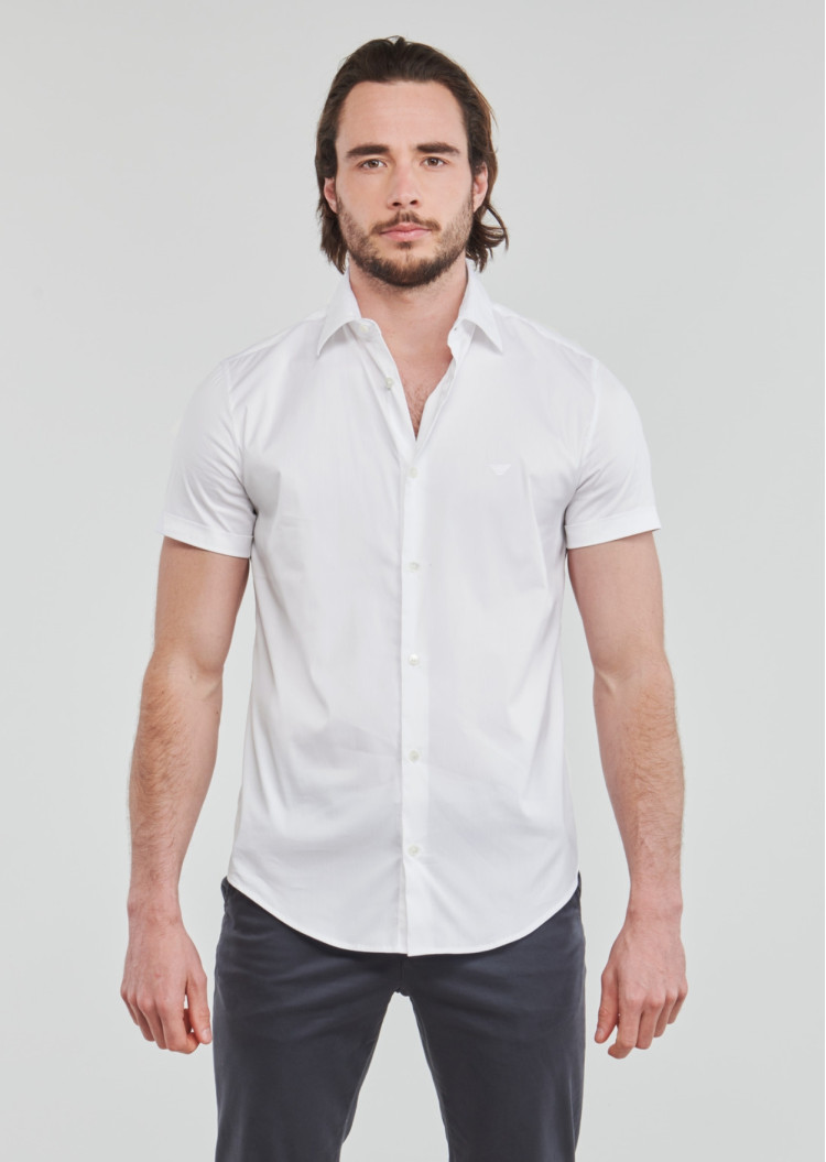 Сорочка з коротким рукавом Extra-slim fit для чоловіків (469211), колір Білий - №2