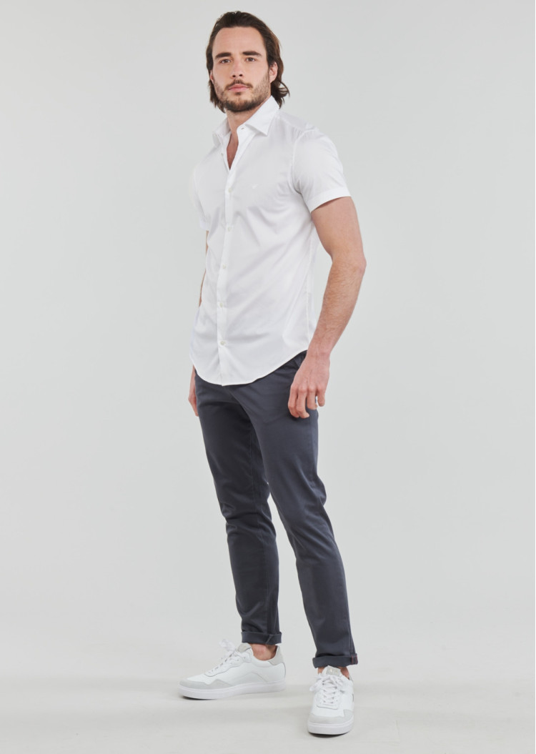 Сорочка з коротким рукавом Extra-slim fit для чоловіків (469211), колір Білий - №3