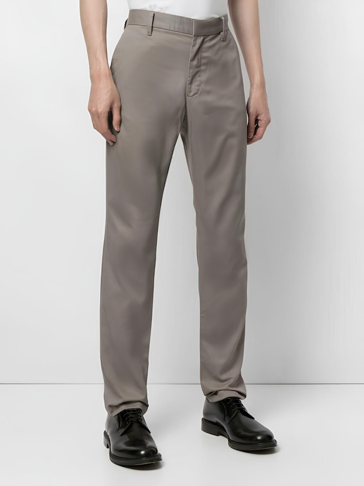 Брюки повседневные Slim fit Средняя для мужчин (469220), цвет Бежевый - №2