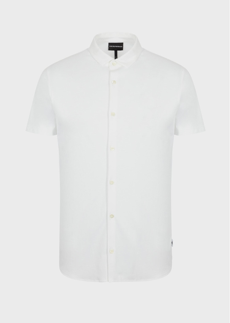 Сорочка повсякденна з коротким рукавом Extra-slim fit для чоловіків (469231), колір Білий - №1