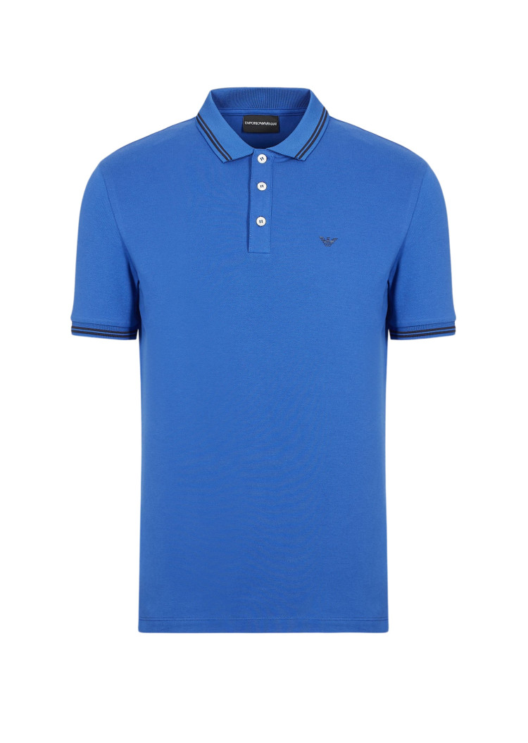 Поло Slim fit для чоловіків (469243), колір Синій - №1