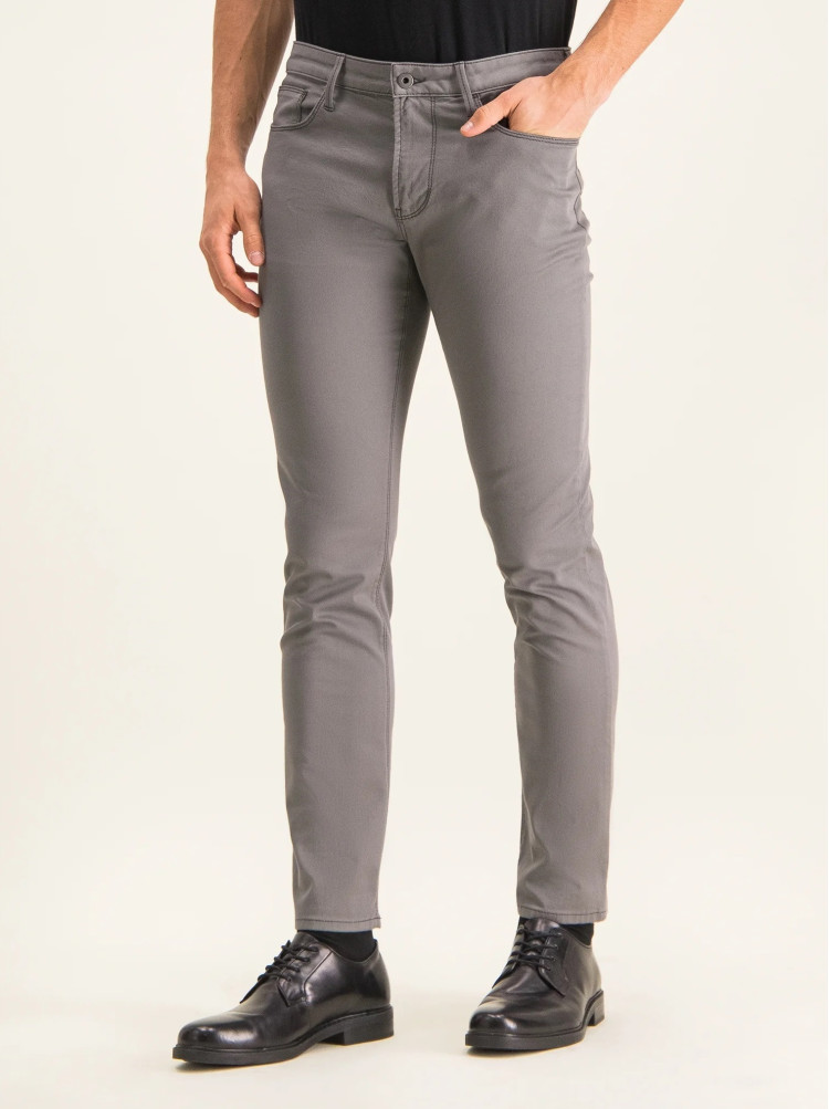 Брюки 5 карманів Slim Slim Fit Низька для чоловіків (469251), колір Сірий - №2
