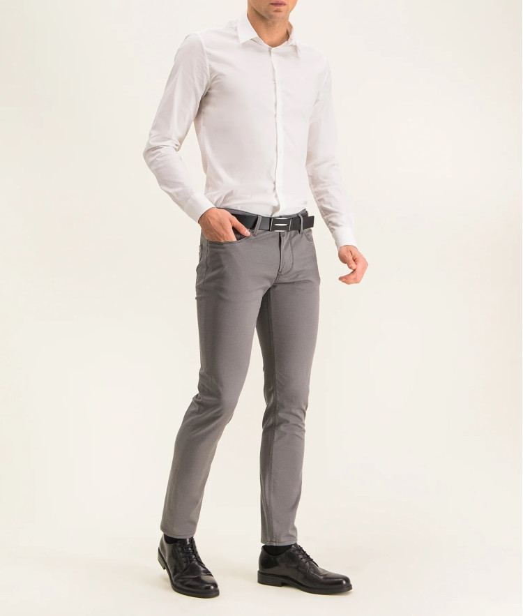 Брюки 5 карманів Slim Slim Fit Низька для чоловіків (469251), колір Сірий - №3