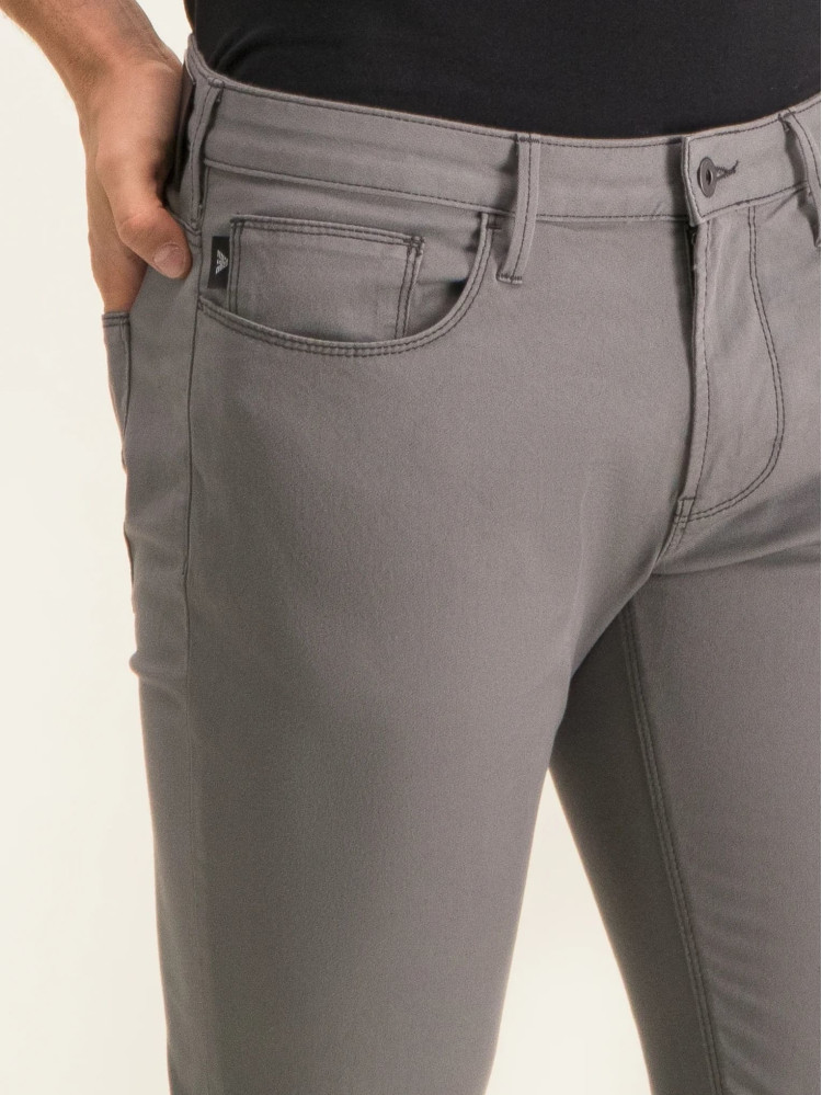 Брюки 5 карманів Slim Slim Fit Низька для чоловіків (469251), колір Сірий - №5