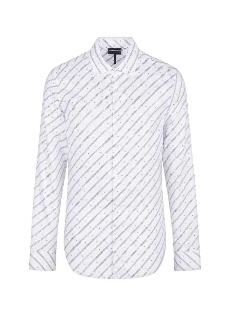Сорочка деловая Slim fit для мужчин (469263), цвет Белый - №1